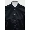Blue bomber jacket with buttons
