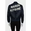 Blue bomber jacket with buttons