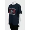 Blue T-shirt with branded print