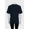 Blue T-shirt with branded print