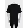 Black loose fit t-shirt with print