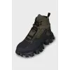 Men's boots with a massive sole