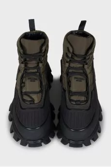 Men's boots with a massive sole