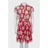 Floral Print Silk Dress