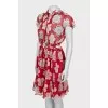 Floral Print Silk Dress