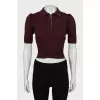 Purple zip-up jumper
