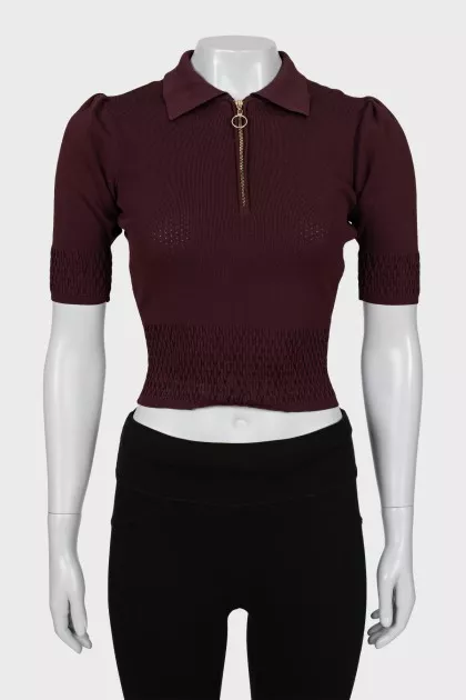 Purple zip-up jumper