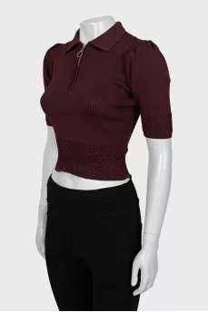 Purple zip-up jumper