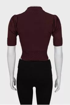 Purple zip-up jumper