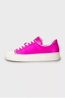 Pink textile sneakers