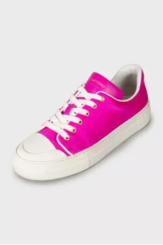 Pink textile sneakers