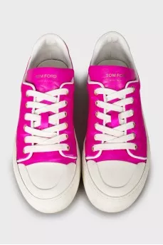 Pink textile sneakers