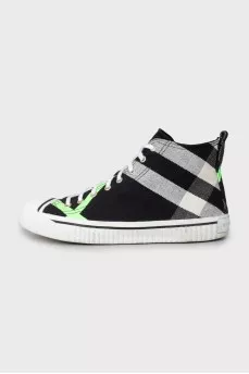 Men's sneakers made of printed textile