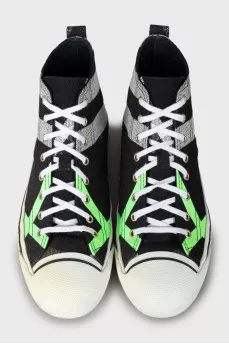 Men's sneakers made of printed textile