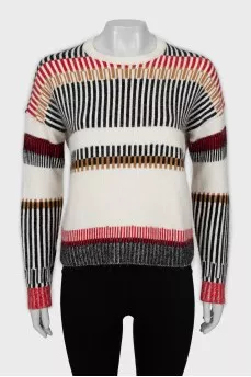 Cropped sweater with print