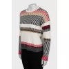 Cropped sweater with print
