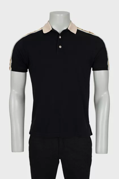 Men's polo shirt with branded print