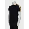 Men's polo shirt with branded print