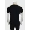 Men's polo shirt with branded print