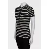 Vintage Striped Zip Up T-Shirt