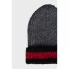 Knitted hat in a combination of colors