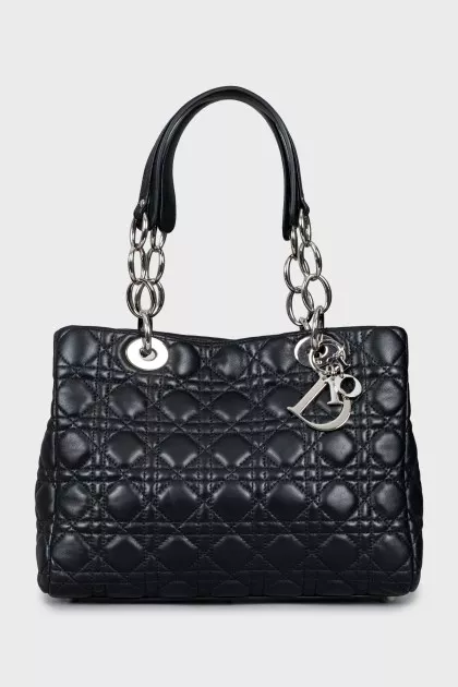 Soft Lady Dior Cannage leather bag with tag