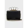Leather bag-wallet with logo