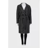 Checkered coat with tag