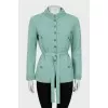 Cashmere cardigan with tie