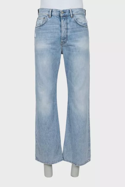 Palazzo jeans with a ripped effect