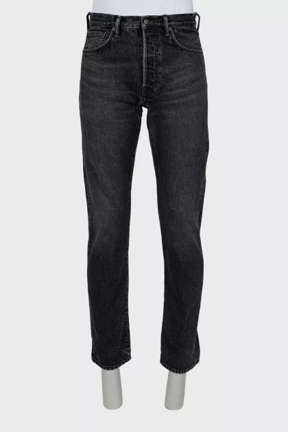 High waisted straight fit jeans