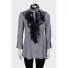 Long blouse with lace