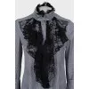 Long blouse with lace