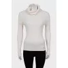 Ribbed wool and cashmere golf