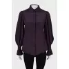 Fitted silk blouse