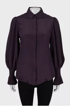 Fitted silk blouse
