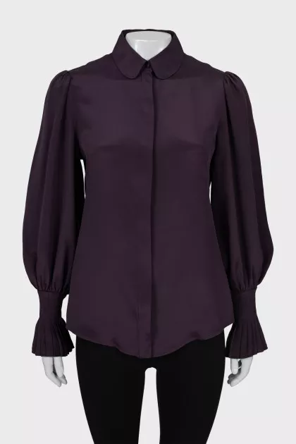 Fitted silk blouse