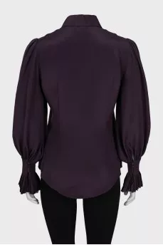Fitted silk blouse