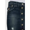 Denim skirt with patch pockets