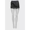 Leather mini skirt with zipper
