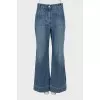 Palazzo jeans with patch pockets