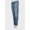 Blue cropped skinny jeans