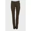 Khaki flared jeans