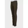 Khaki flared jeans