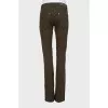Khaki flared jeans