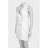 Fitted dress with gold buttons