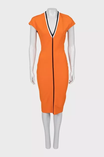 V-neck bodycon dress