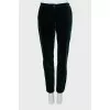 Velour tapered trousers
