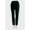 Velour tapered trousers