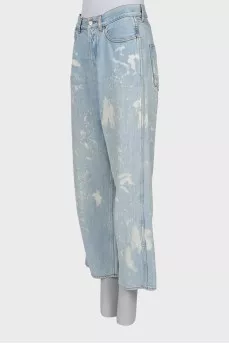 Джинсы wide leg fit на пуговицах